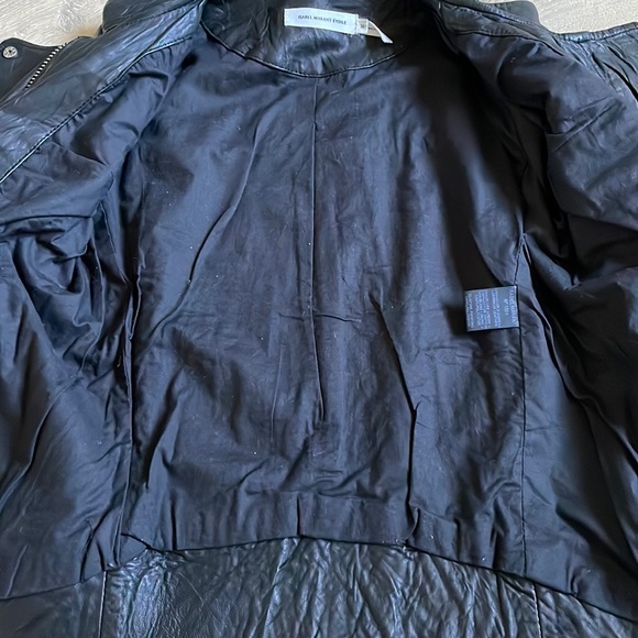 Isabel Marant Étoile Kady Quilted Washed Lamb Leather Jacket in Black. Size 36. - Picture 6 of 9